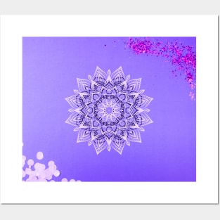 mandala purple Posters and Art